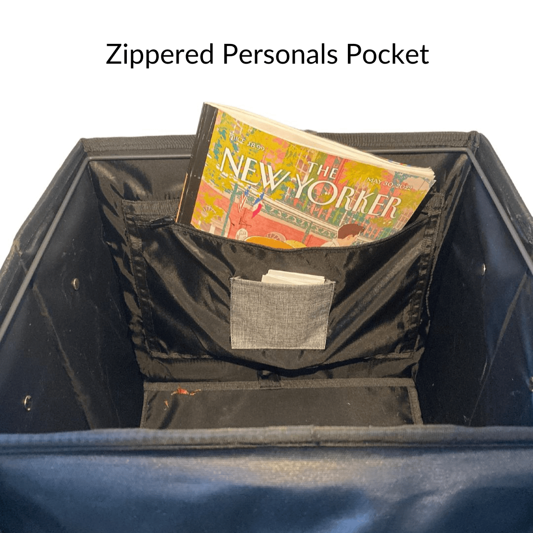 VOOMcart Bin Zippered Personals Pocket with Small Stash Pocket